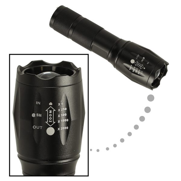 Tactical military LED power USB torch