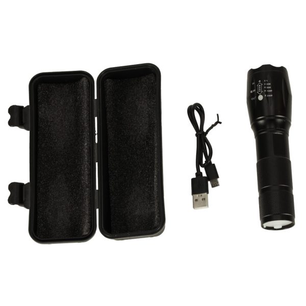 Tactical military LED power USB torch
