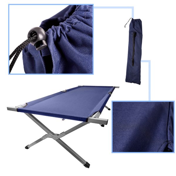 Folding field bed tourist canoe not blue