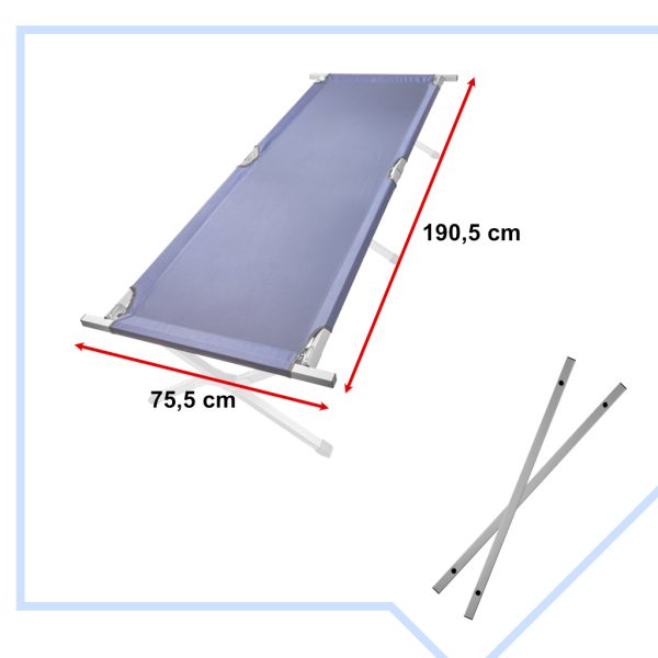 Folding field bed tourist canoe not blue