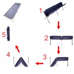 Folding field bed tourist canoe not blue