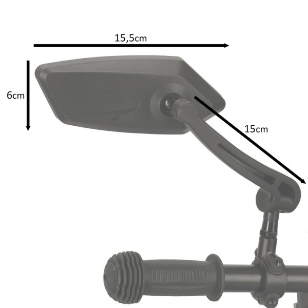 Handlebar adjustable 360 rear-view bicycle mirror 2pcs