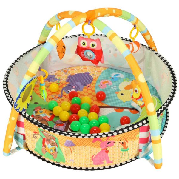 Educational mat for toddlers playpen rattle balls