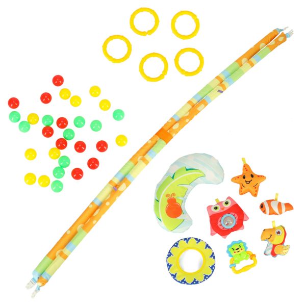 Educational mat for toddlers playpen rattle balls