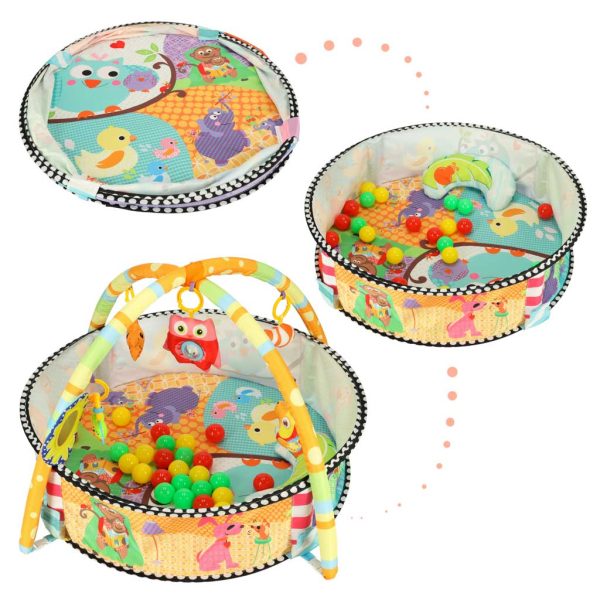 Educational mat for toddlers playpen rattle balls