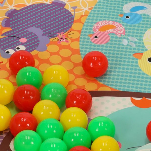 Educational mat for toddlers playpen rattle balls