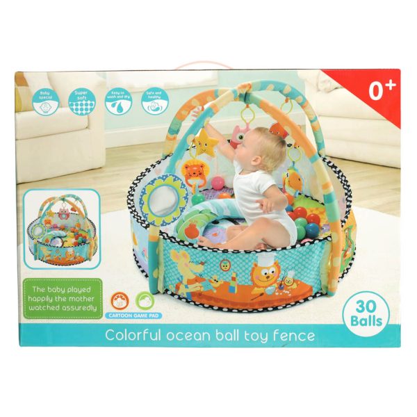 Educational mat for toddlers playpen rattle balls