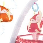Educational fox playpen mat with balls pendant