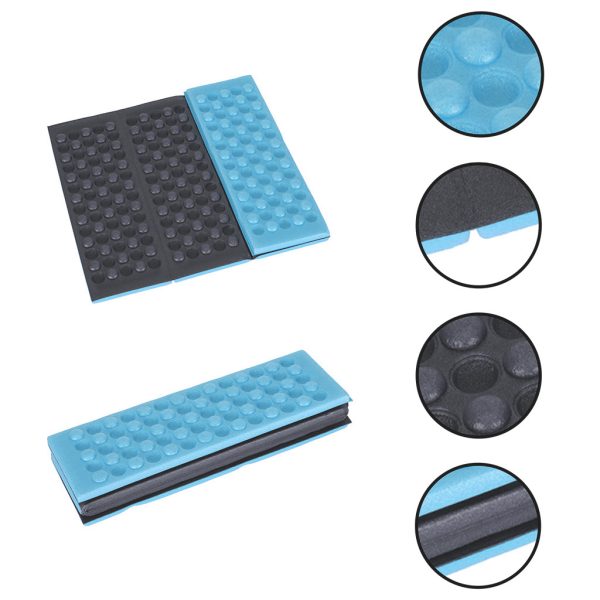 Folding foam mat for tourist seating blue