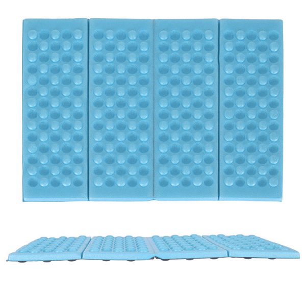 Folding foam mat for tourist seating blue