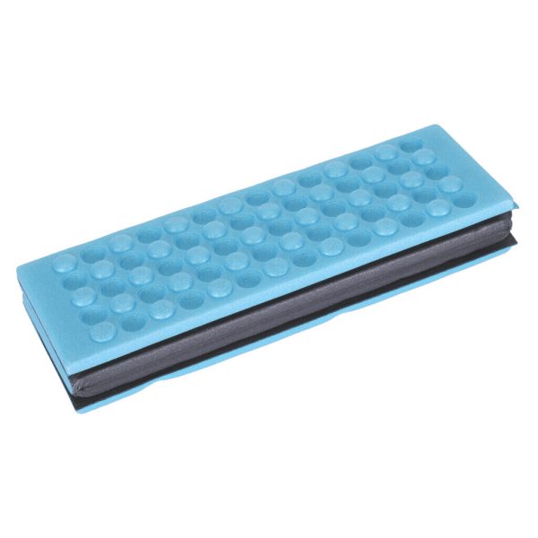 Folding foam mat for tourist seating blue