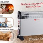 Mesko MS 7741w electric convector heater timer turbo fan thermostat <45dB 2000W