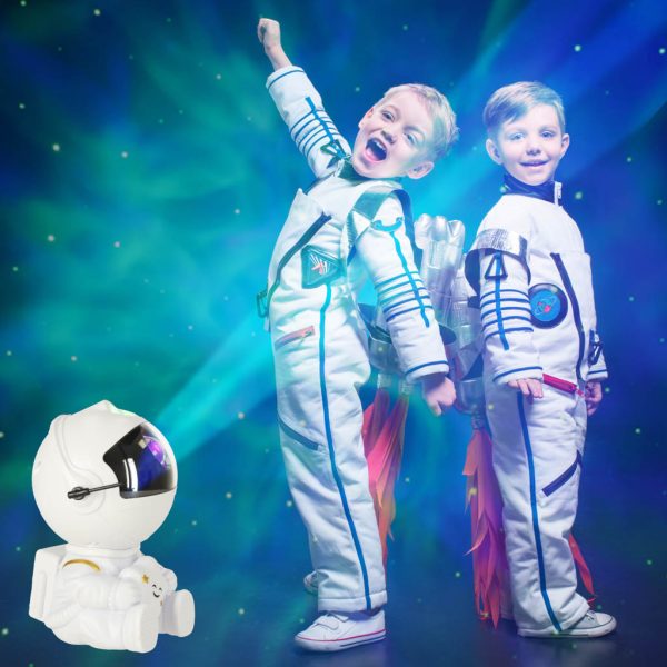 Star projector night light cosmonaut