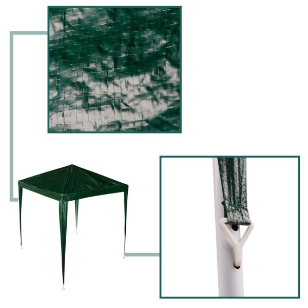Commercial event pavilion tent 2x2 green