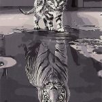 Painting by numbers 40x50cm Cat and tiger