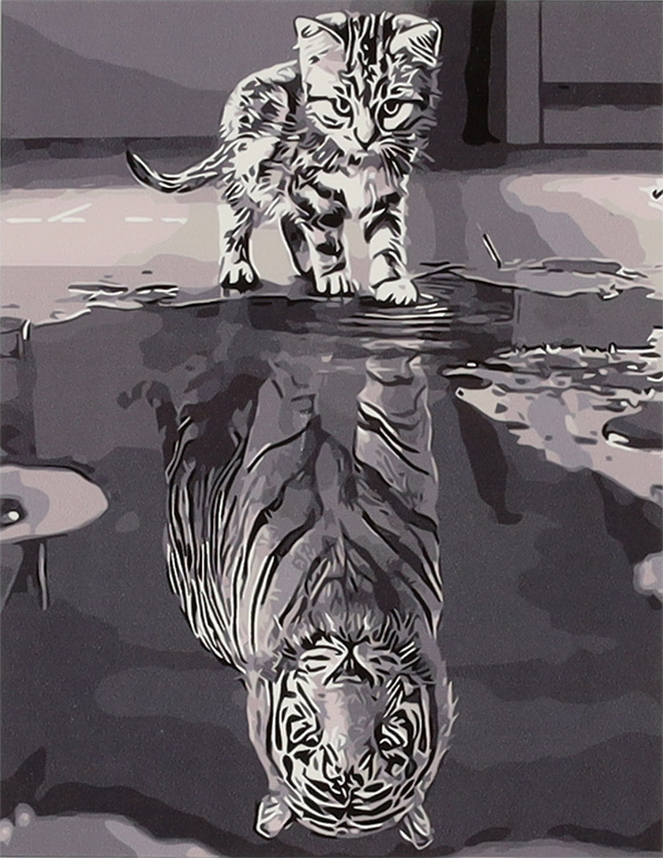 Painting by numbers 40x50cm Cat and tiger