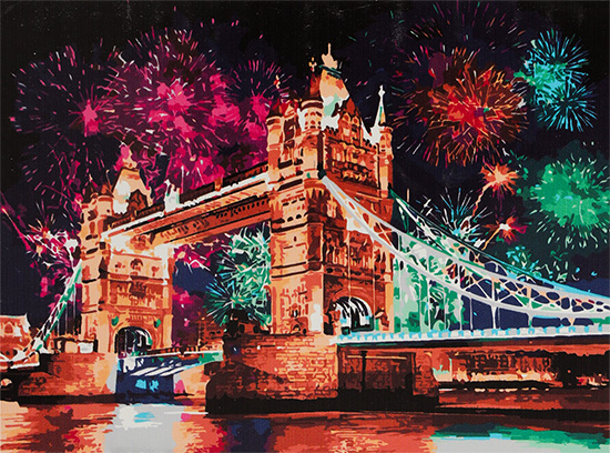 Painting by numbers 40x50cm bridge