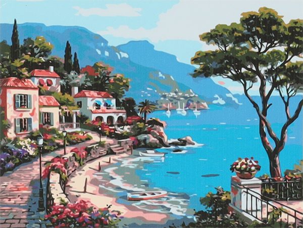 Painting by numbers 50x40cm coastline