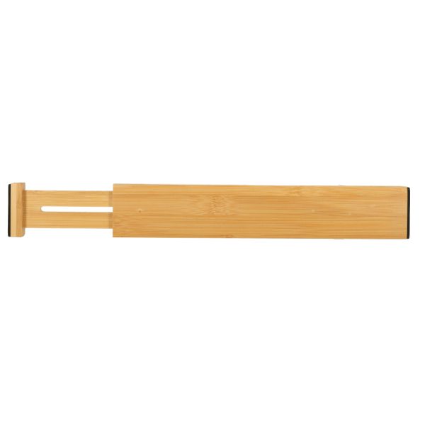 Drawer organiser adjustable bamboo separator 43x6x1.5cm 1 piece