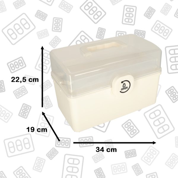 Medicine container organiser medicine cabinet 34x19x22.5cm