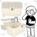 Medicine container organiser medicine cabinet 34x19x22.5cm