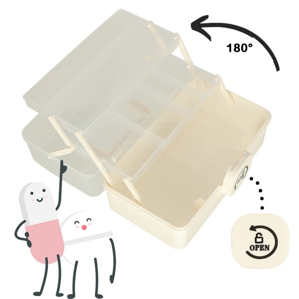 Medicine container organiser medicine cabinet 34x19x22.5cm