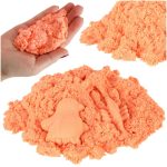 Kinetinis smėlis 1 kg maišelyje oranžinis