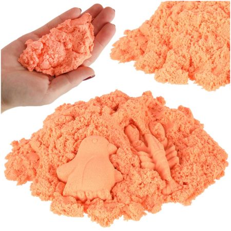 Kinetinis smėlis 1 kg maišelyje oranžinis