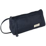 School pencil case double sachet vanity case navy blue