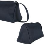 School pencil case double sachet vanity case navy blue