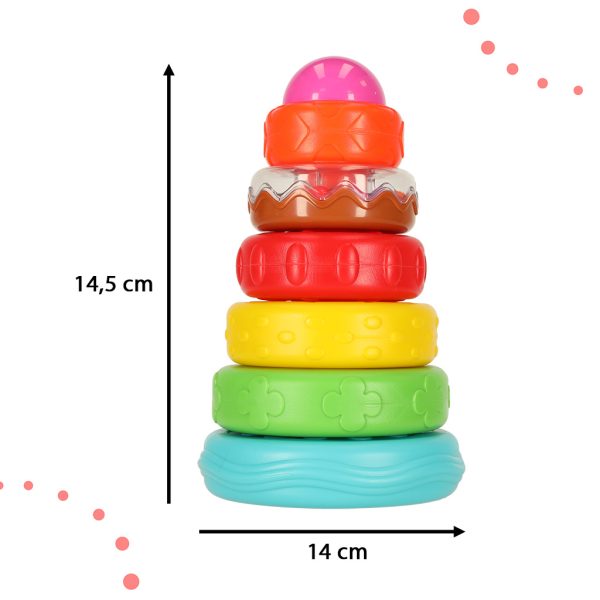 Pyramid tower educational sensory puzzle colourful Montessori