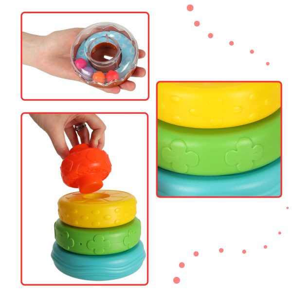 Pyramid tower educational sensory puzzle colourful Montessori