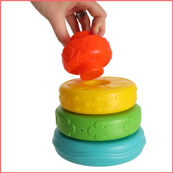 Pyramid tower educational sensory puzzle colourful Montessori