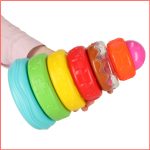 Pyramid tower educational sensory puzzle colourful Montessori