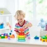 Pyramid tower educational sensory puzzle colourful Montessori