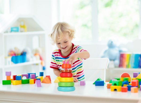 Pyramid tower educational sensory puzzle colourful Montessori