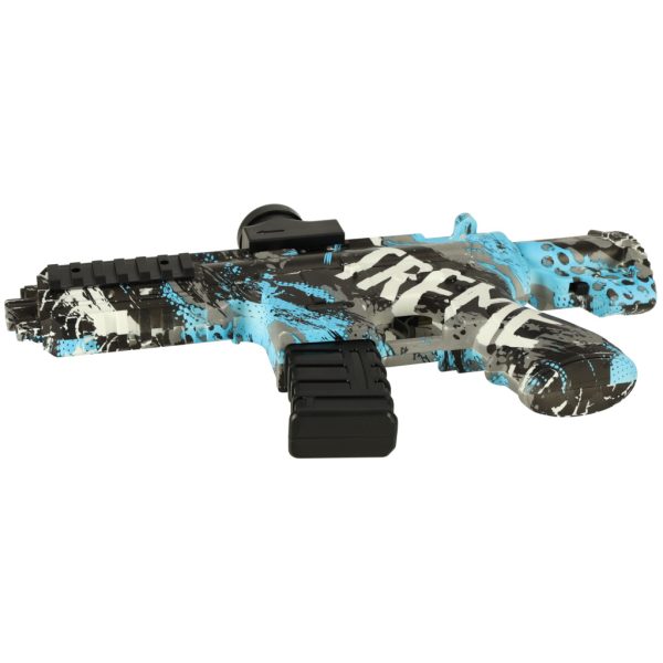 Water rifle blue gel ball gun USB battery powered 550pcs. 7-8mm