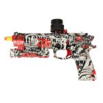 Gel ball gun water rifle battery powered USB + 550pcs glasses. 7-8mm