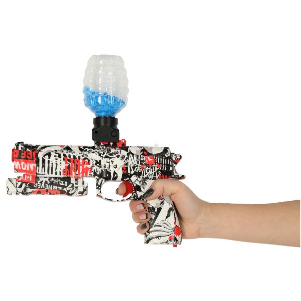 Gel ball gun water rifle battery powered USB + 550pcs glasses. 7-8mm
