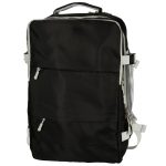Travel backpack for aeroplane waterproof USB cable 45x16x28cm black