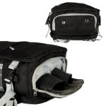 Travel backpack for aeroplane waterproof USB cable 45x16x28cm black
