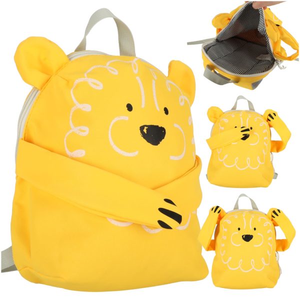 Kindergarten school backpack lion yellow
