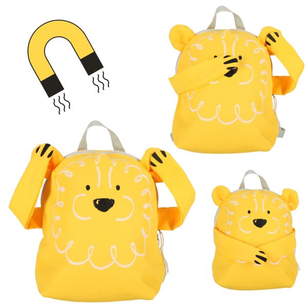 Kindergarten school backpack lion yellow