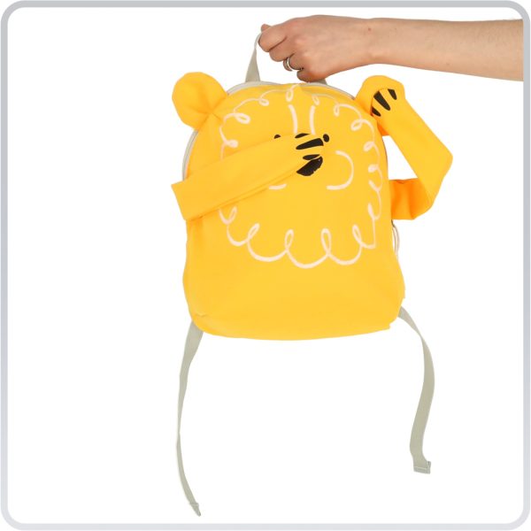 Kindergarten school backpack lion yellow