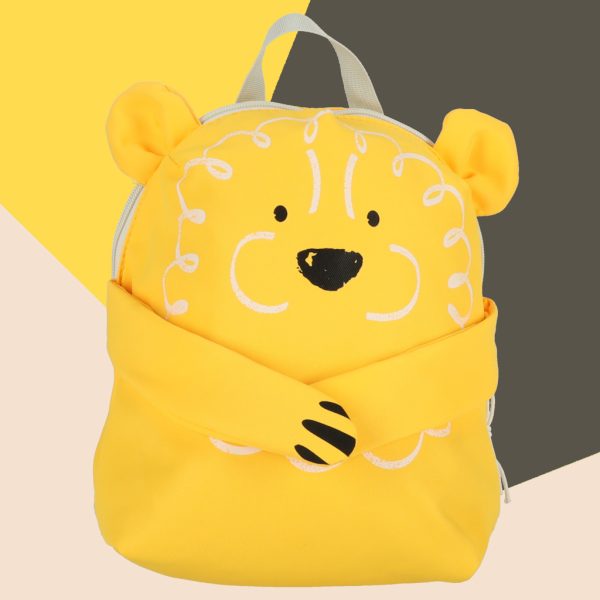 Kindergarten school backpack lion yellow