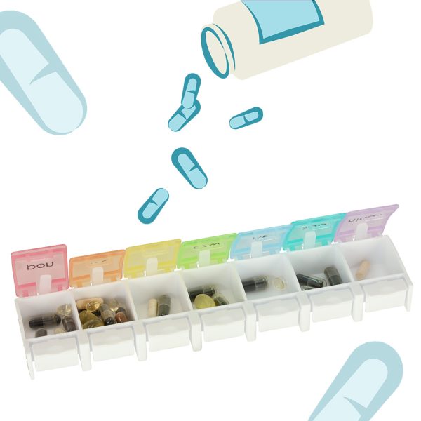 Weekly pill organiser container 7 days EN