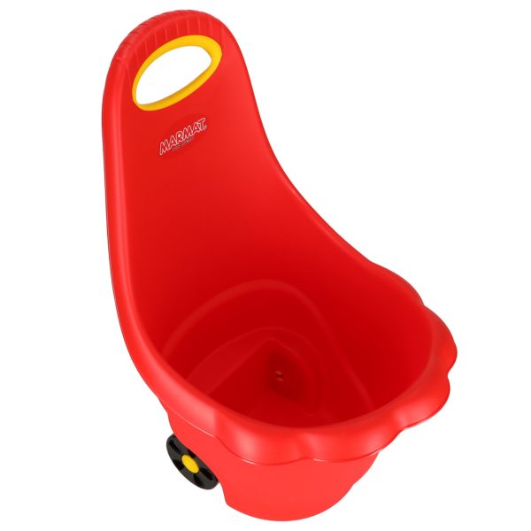Multi-purpose container on wheels trolley for kids red