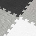 Foam puzzle children's mat 180x180cm 9 pieces grey-cream