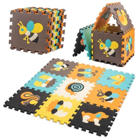 Foam puzzle mat for children 9 el. colour