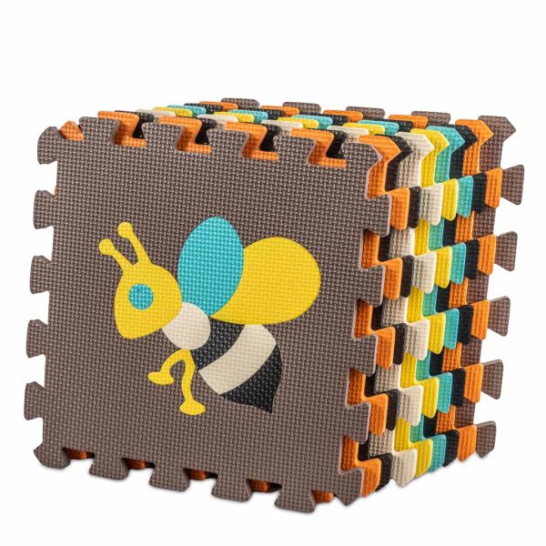 Foam puzzle mat for children 9 el. colour